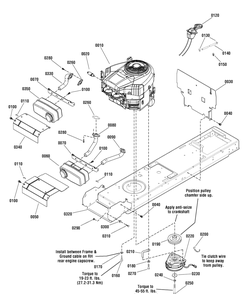 Engine Group - 17.5hp, 19.5hp And 24hp Diagram and Parts List for 2690930-01-MT24520H 2012 Briggs and Stratton Lawn Tractor